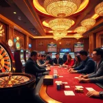 Players experiencing the thrill of casino slots and games at nohudoithuong, showcasing excitement and luxury.