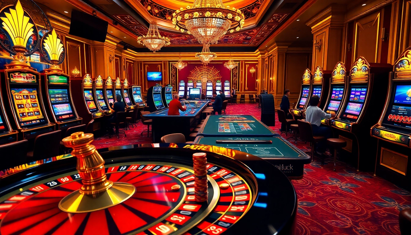 Experience thrilling moments of betting and winning at rajaluck, surrounded by casino glamour and vibrant game action.
