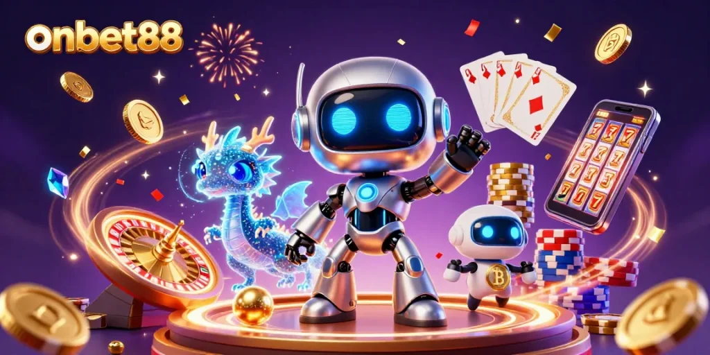 Experience exciting wins at onbet88 with vibrant 3D casino elements and engaging characters.