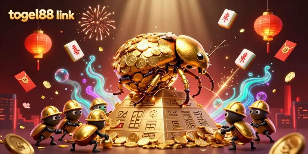 Engage in winning strategies with togel88 link, featuring a vibrant 3D casino illustration.